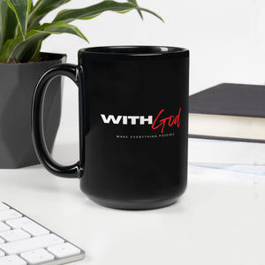 With God - Black Glossy Mug