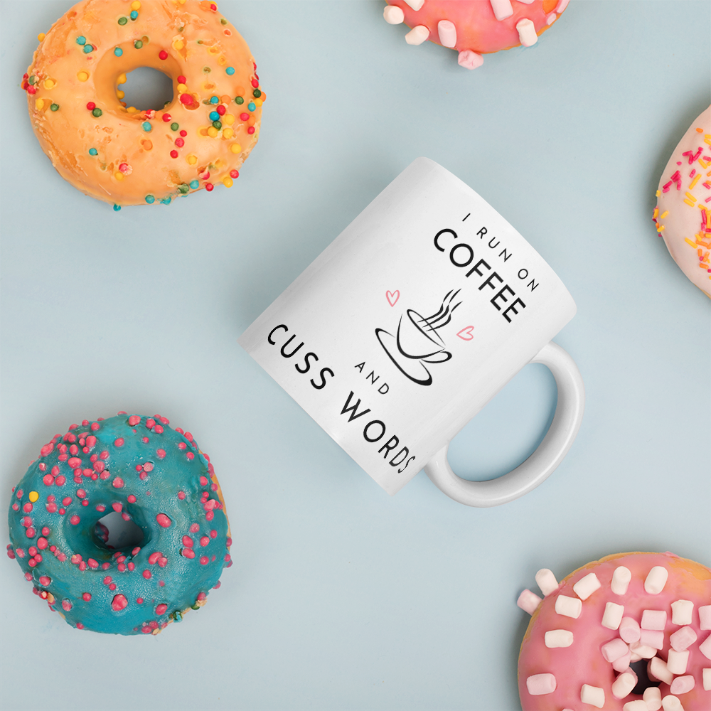 Coffee and Cuss Words - White Glossy Mug